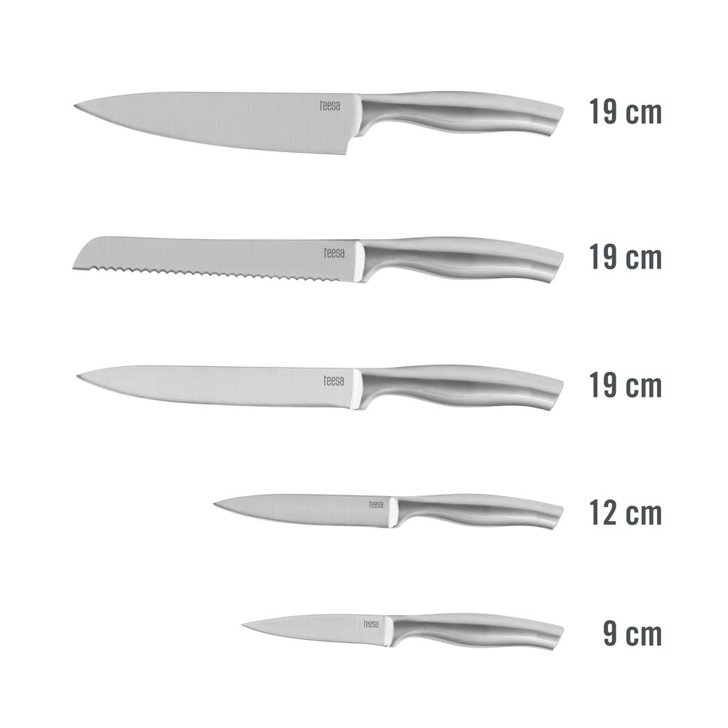 Teesa Balanced 5-in-1 Stainless Steel Kitchen Knife Set