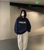 Padded Hooded Sweatshirt Women Autumn and Winter Loose Ladies Student Tops Fashion Retro Versatile Sweatshirt