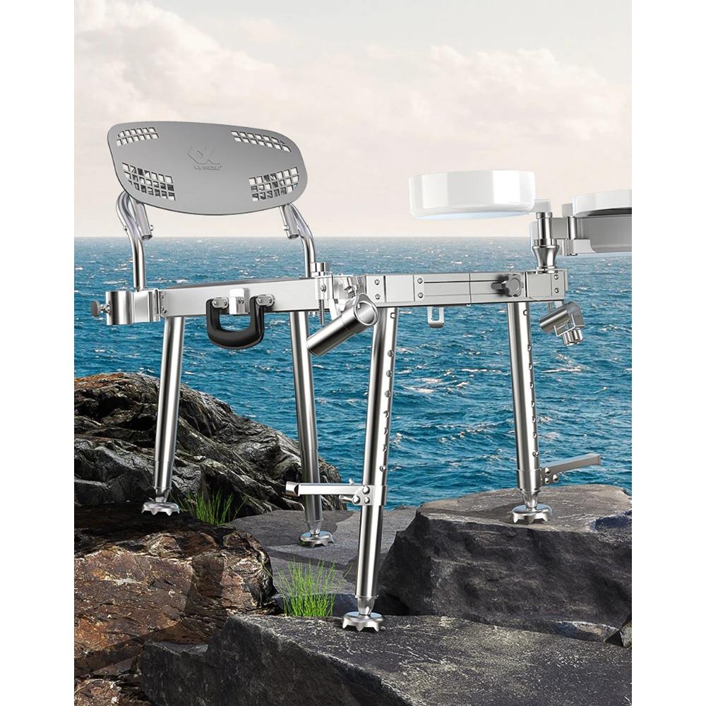 New Fishing Platform Ultra Light and Thickened Portable Chair Aluminum Alloy Multifunctional Fishing In Water Mini Easy To Carry