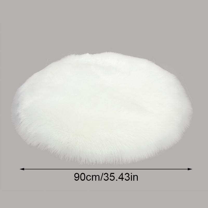 

1 шт. Мягкий роскошный пушистый удобный уютный коврик для дивана плюшевый белый искусственный меховой коврик для гостиной 90cm белый