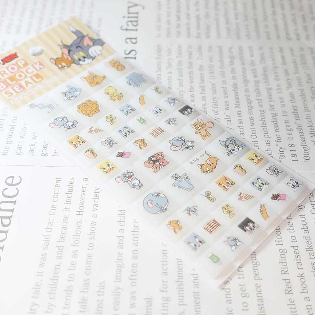 Tom and Jerry Drop Block Art Warner [Sticker Sheet] Stickers/Funny Bros.