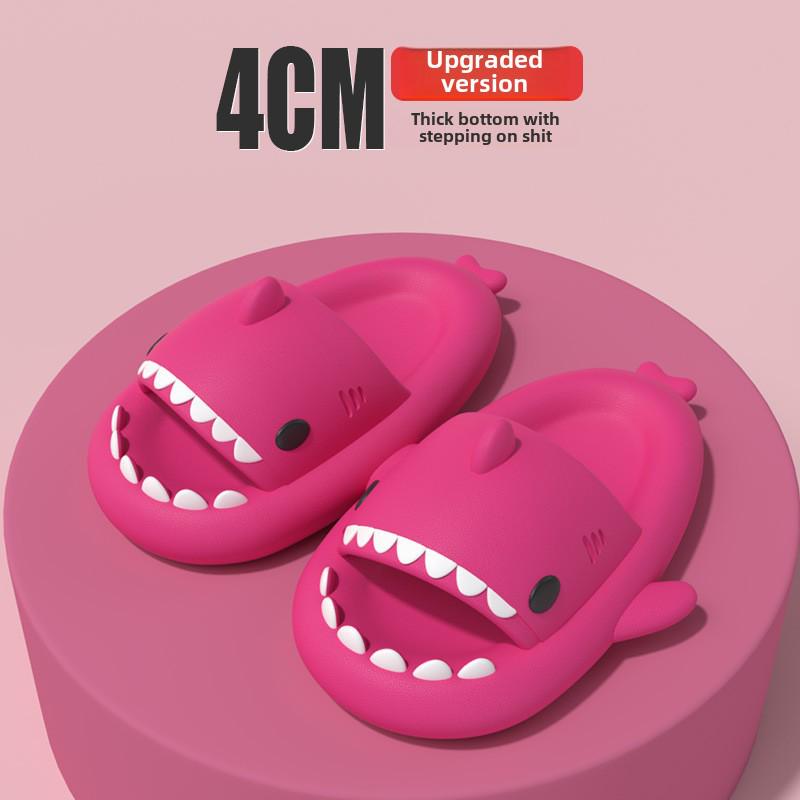 Haifisch-Slipper mit dicker Sohle: Lustige Cartoon-Hausschuhe für Männer & Frauen, Sommer-Schuhwerk für drinnen/draußen