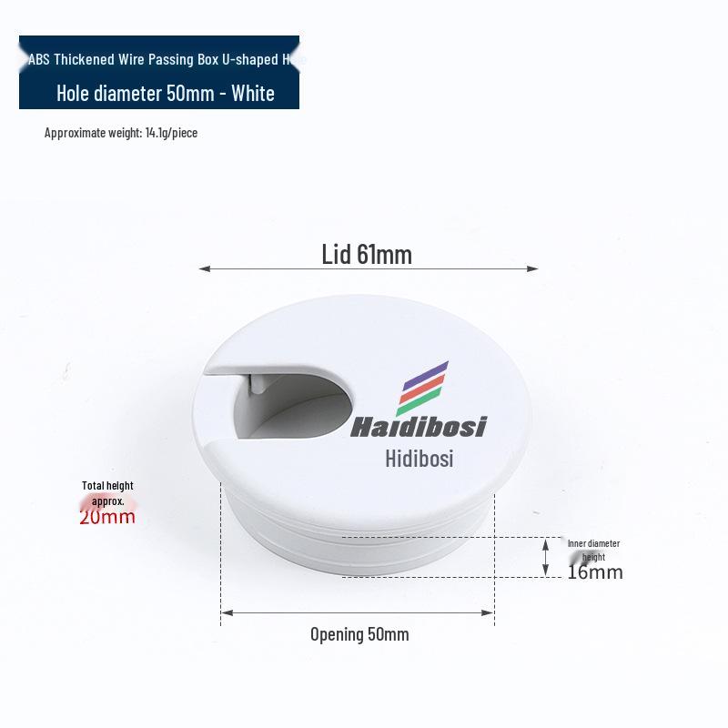 ABS Plastic Round Cable Hole Cover for Desk and Furniture