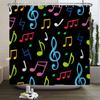 Butterfly Music Style Shower Curtain Fantasy Art Musical Note Waterproof Fabric Bathroom Curtain Room Decor Curtains With Hooks