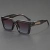 UV400 Square Frame Sunglasses Men Women PC AC Lens Non-Polarized Fashionable Geometric Temples Driving Outdoor