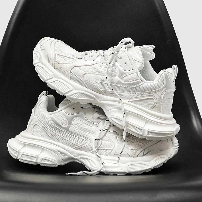 Sport Shoes for Men's Casual Thick Bottom Mesh Breathable High Quality Running Shoes Ultra Light Man Chunky Sneakers Zapatillas