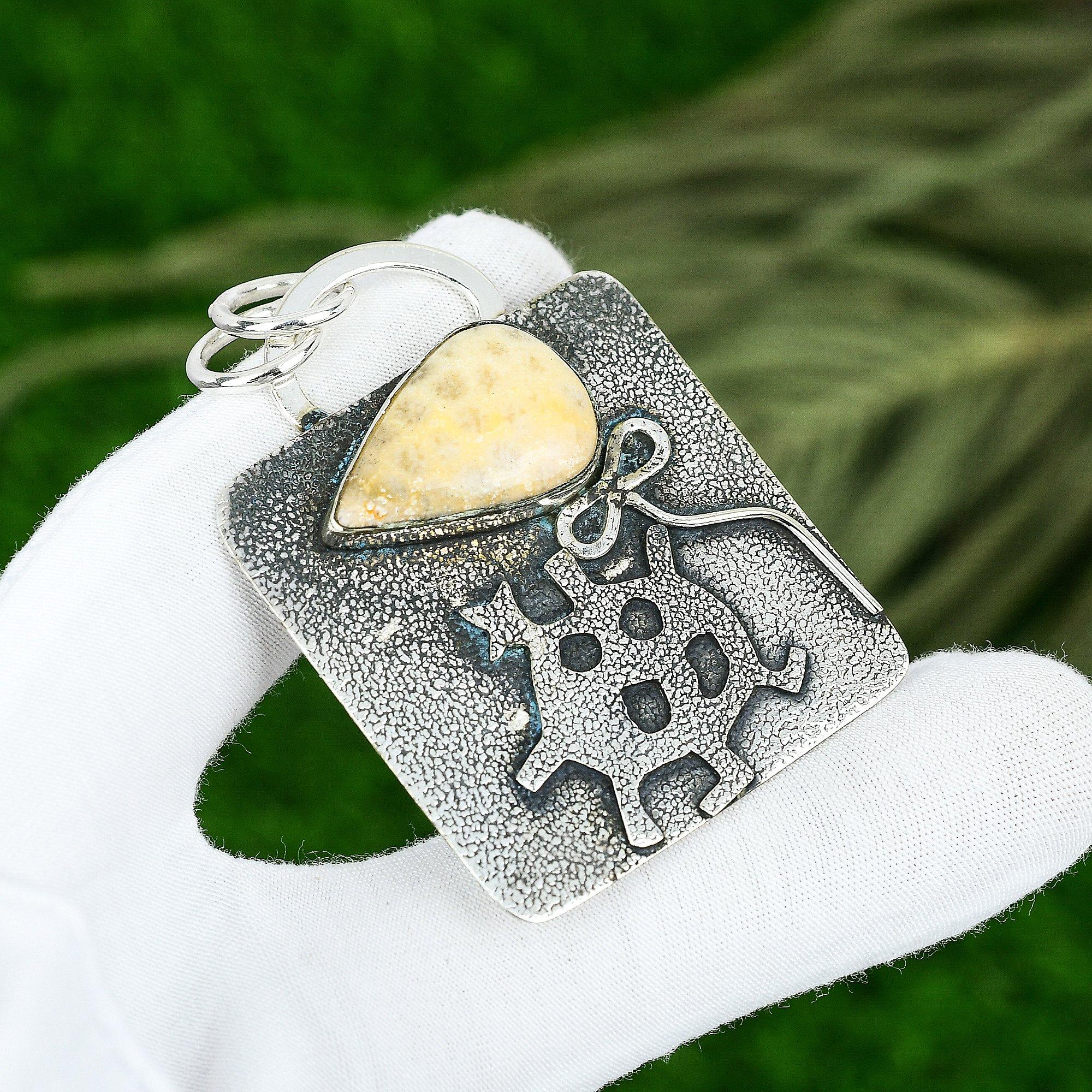 

Натуральный ископаемый коралл драгоценный камень ювелирные изделия 925 стерлинговое серебро кулон для девочек