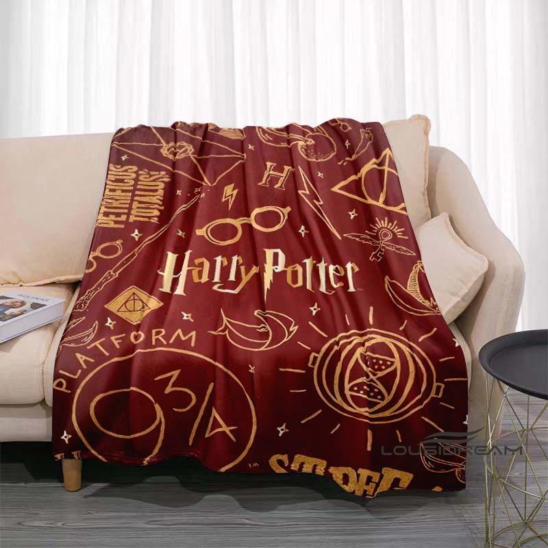 Fantasy-Abenteuerfilm-Thema 3D-gedruckte Decke Harry Potter Warm Gemütlich Flanell-Überwurf Geeignet für Schlafzimmer Sofas Betten