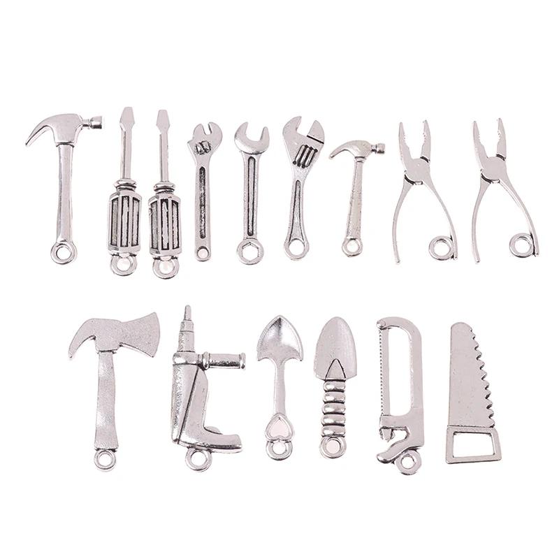 15Pcs/Set Dollhouse Miniature Hammer Scissors Model Mini Simulation Furniture Repair Kits Decoration Accessories-Toy