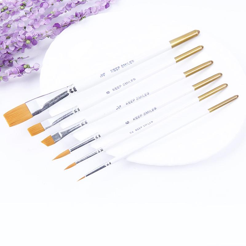 Professional 6pcs Paint Brushes for Artist Acrylic Oil Watercolors Paintings, Nylon Brush Set