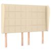 VidaXL Tête de lit avec oreilles Crème 147x23x118-128 cm Tissu3117959