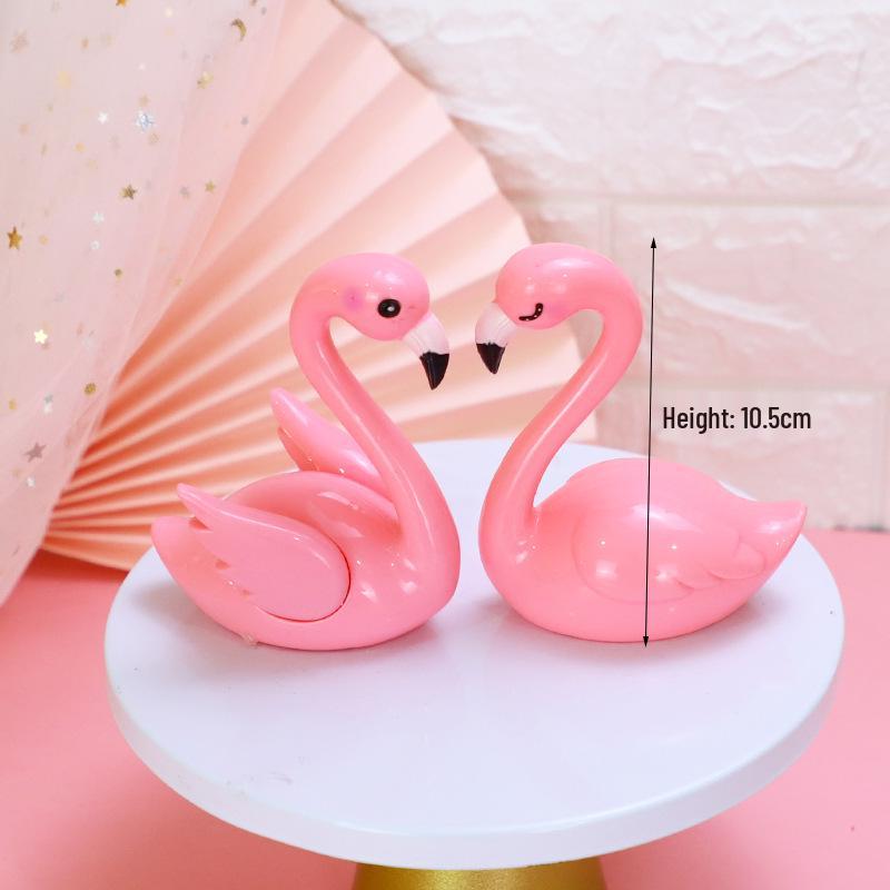 Flamingo LOVE Birthday Cake Decoration and Dessert Table Ornament