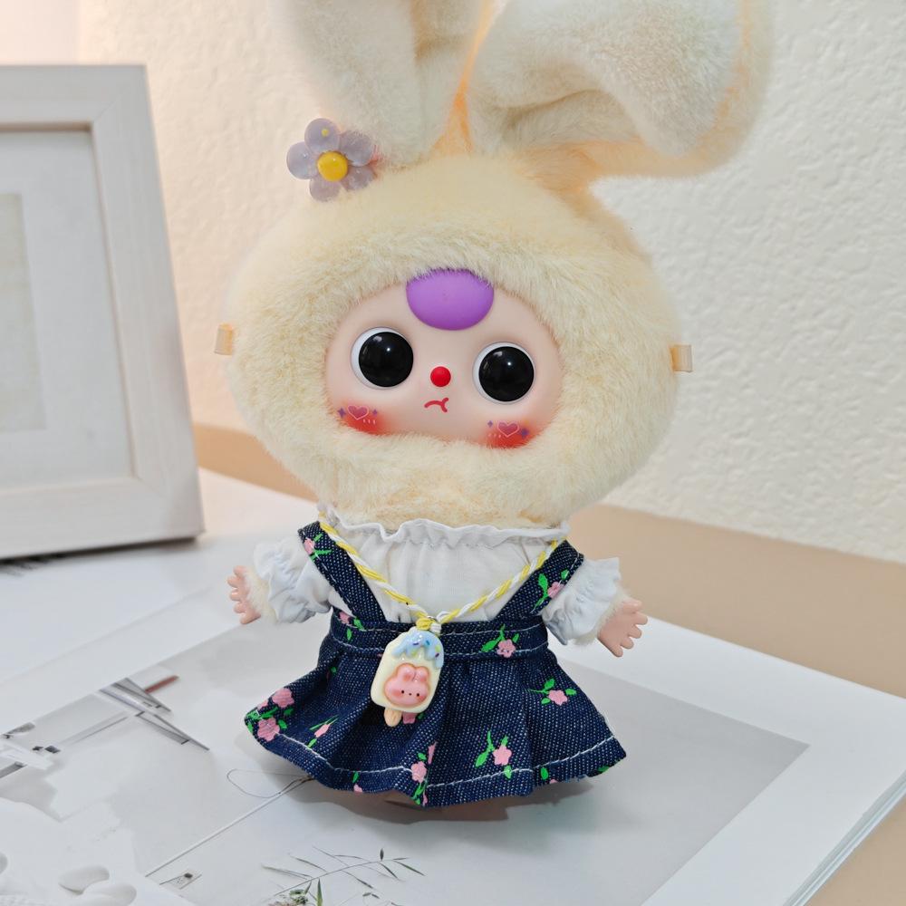 Macaron Little Rabbit Doll Clothes: Cute Pendant, Outfit for 3-Year-Old, Blind Box Edition