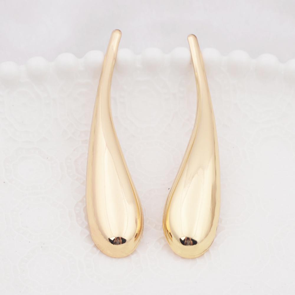 Exaggerate Big Water Droplet Drop Earrings for Women Trendy Simple Metal Statement Long Dangle Earrings Party Retro Jewelry Gift