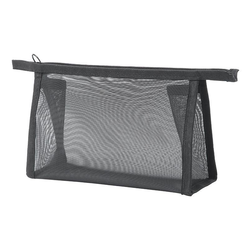 Custom Logo Portable Nylon Mesh Makeup Bag - Small Transparent Cosmetic and Lipstick Storage