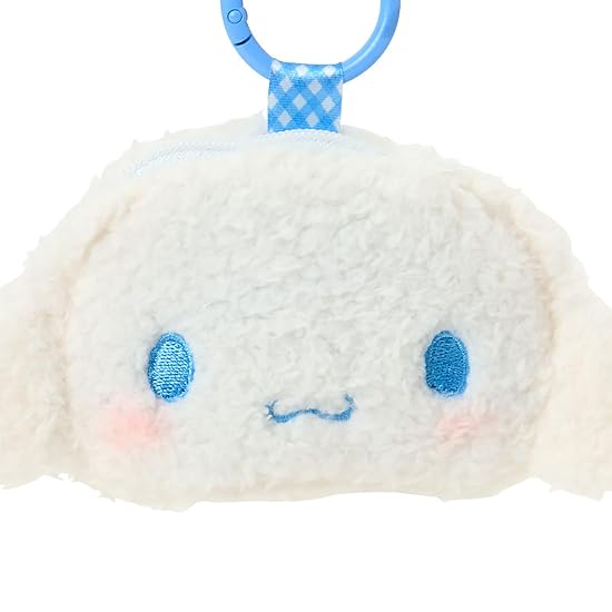 SANRIO Face-Shaped Mini Pouch with Carabiner Cinnamoroll Ages 3 and up 015792