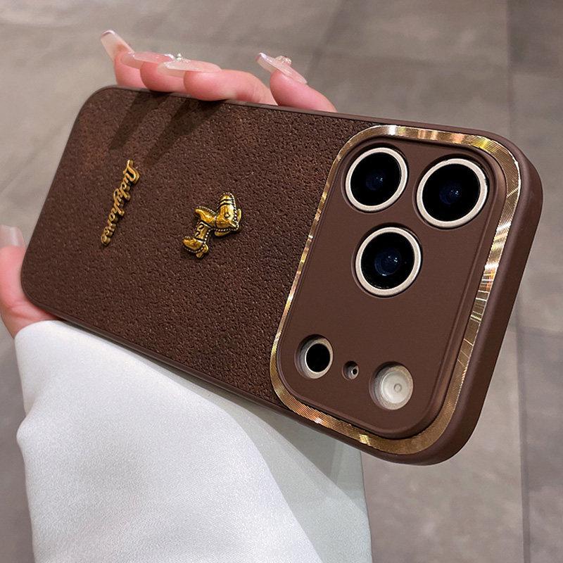 

Retro Brown 3D Little Horse Lanyard for iPhone 14-17 Pro Max & Apple 16 Cases iPhone 16 Pro Max