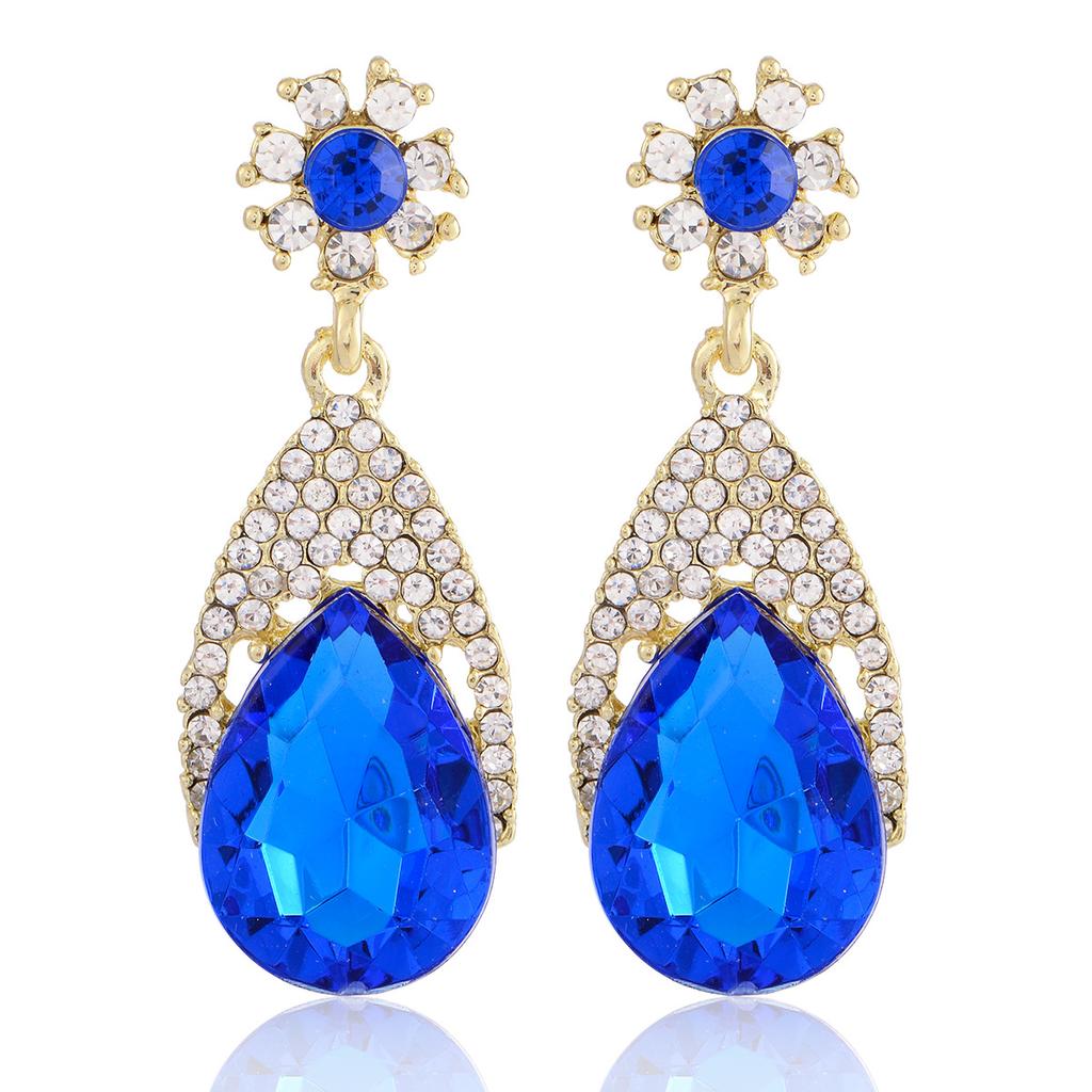 Vintage Luxury Waterdrop Dangle Earrings Fashionable Evening Party Accessories Elegant Drop Earrings For Formal Gowns