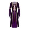 Women Medieval Renaissance Dress Costume Fairy Tale Witch Costumes Halloween Vampire Cosplay Robe Gown