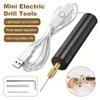 Handheld Mini Electric Drill Jewelry Making DIY Small Electric Drill Woodworking Craft Carving Tools
