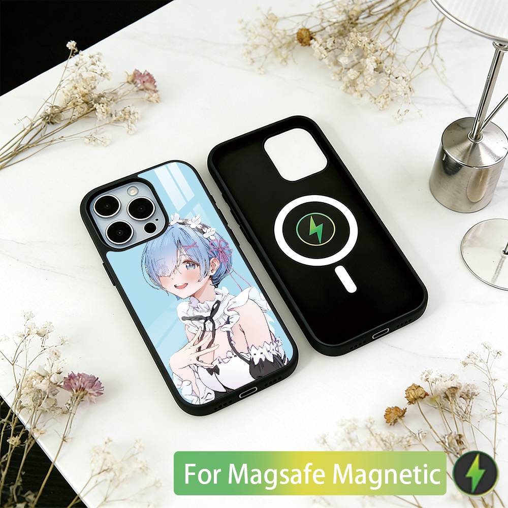 Rem R-Re Anime Z-Zero  Phone Case For iPhone17,16,15,14,13,12,11 Plus,Pro Magnetic For Magsafe Wireless Charging