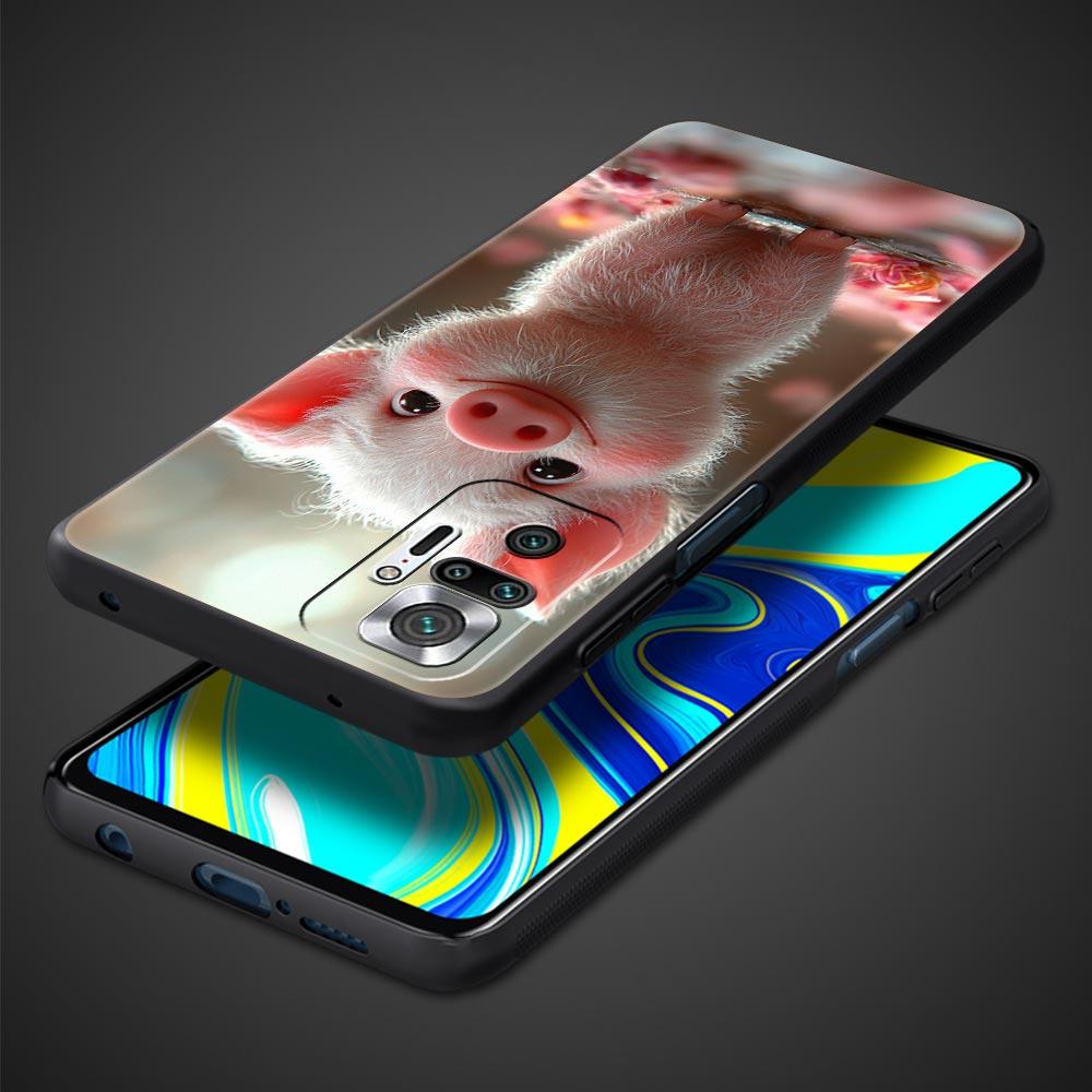 Funda Protectora de Cerdo Bonito para Teléfono para Redmi 14C 10C Note 15 14 13 12 10 11 K40 Pro Plus 5G Carcasa Suave de TPU Antigolpes Fundas Capas Bolsas