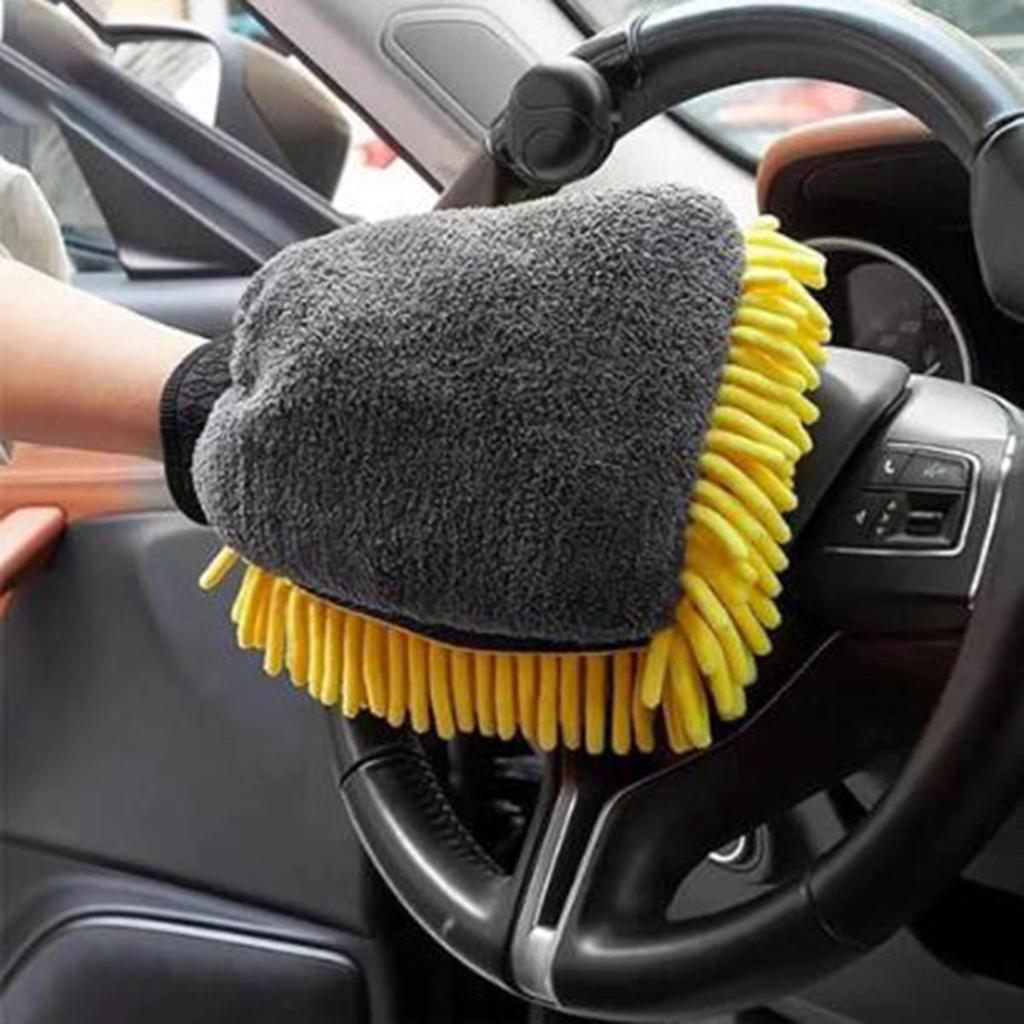 Car Washing Gloves Waterproof  Chenille Gloves Car Cleaning Mitt Detailing Brush Auto Care Double-faced Glove