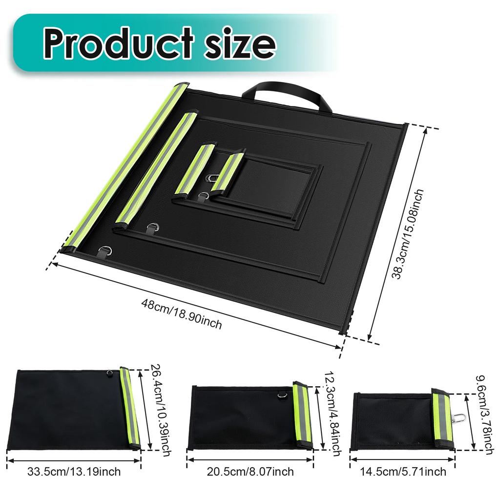 4Pcs Signal Blocker Faraday Bag RFID Faraday Pouch with Reflective Strip Anti-Tracking Signal Blocker Faraday Bag for Keys Phone