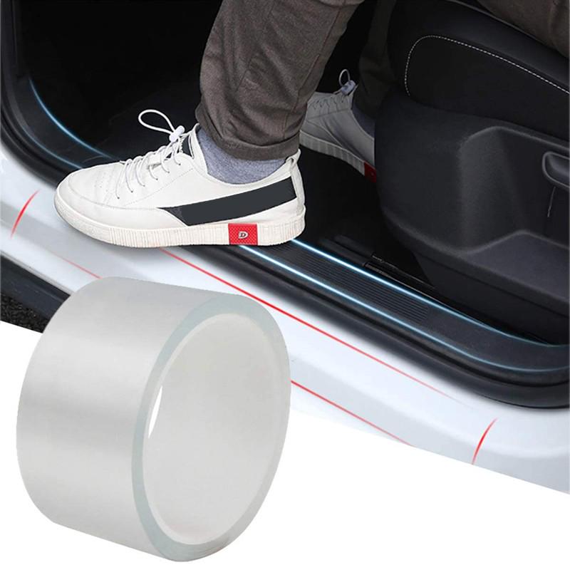 Car Door Sill Protector Transparent Anti Scratch Strip Trunk Guard Plate Universal Thick Protective Film