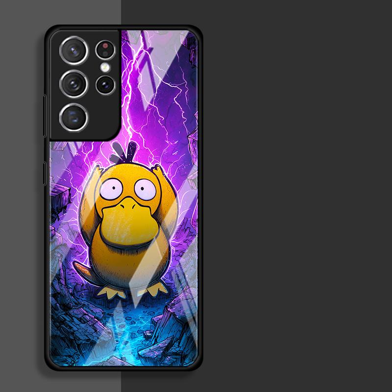 Anime Pokemon Gengar Luxury Phone Cover Glass Case for Samsung Galaxy S26 S25 Ultra S23+ S22 S25+ S21 S24+ S20 FE S23 Plus S24
