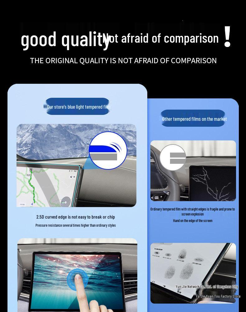 Anti-Glare Tempered Film for 2022-2025 BYD Seal 06 GT EV Navigation Dashboard