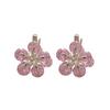 Korean Sweet Zirconia Double-Sided Floral Earrings - Luxury, High-End, Fashionable Jewelry for Women