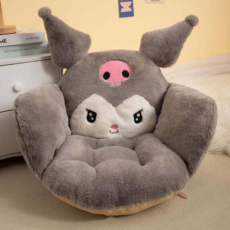 Cartoon Unicorn Half-Wrapped Seat Cushion Back Support Cushion Non-Slip Office Chair Pad Cute Animal Lumbar Pillow Gift