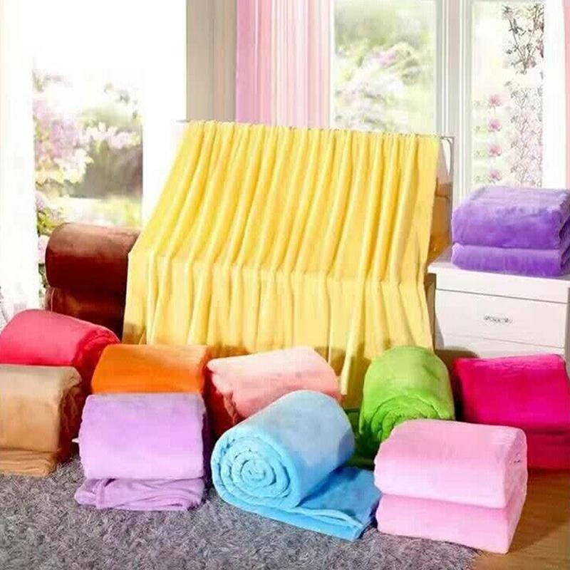 Soft Warm Blankets For Beds Winter Mink Throw Solid Sofa Cover Bedspread Winter Plaid Blankets Winter Sheet Bedspread 3size