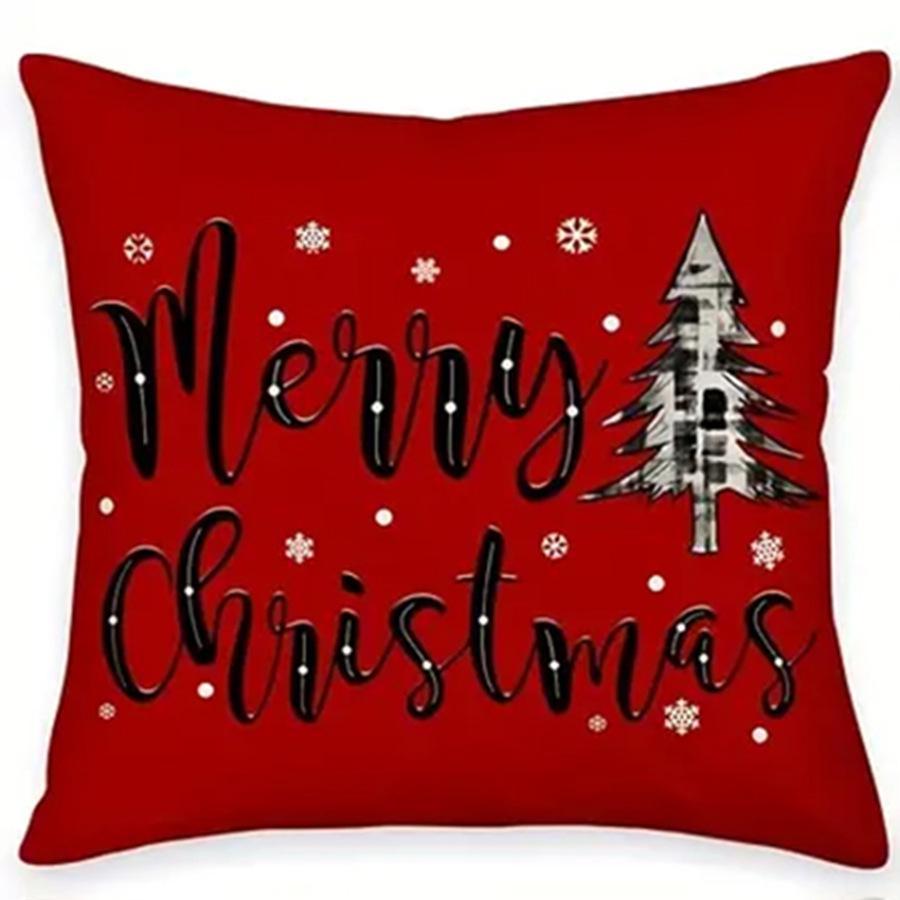 Bestselling Christmas Lumbar Pillow Cover for Sofa Festive Home Decoration 45x45cm Without Insert 735₽