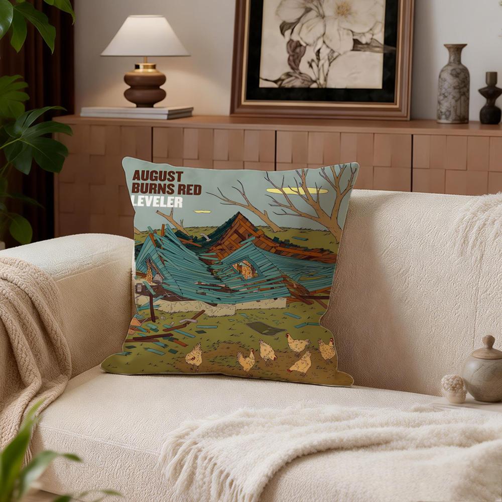 August Burns Red Cushion Cover Cushion Cover Set 4Pcs 50X50 45X45 40X40 Pillowcase Decorative Sofa Home Decor