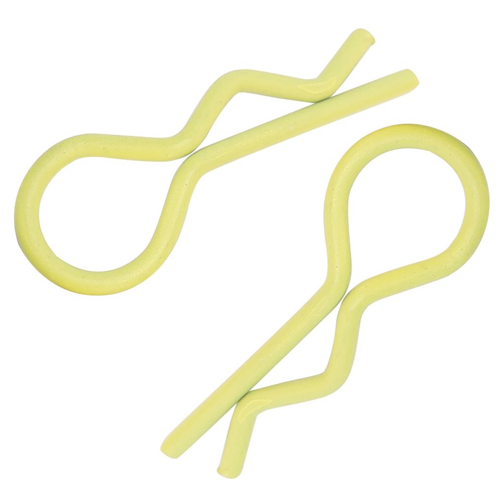 10Pcs RC Car Clip RShape Metal Body Clips Pins for 1/5 1/6 1/8 1/10 RC Car(Gold )