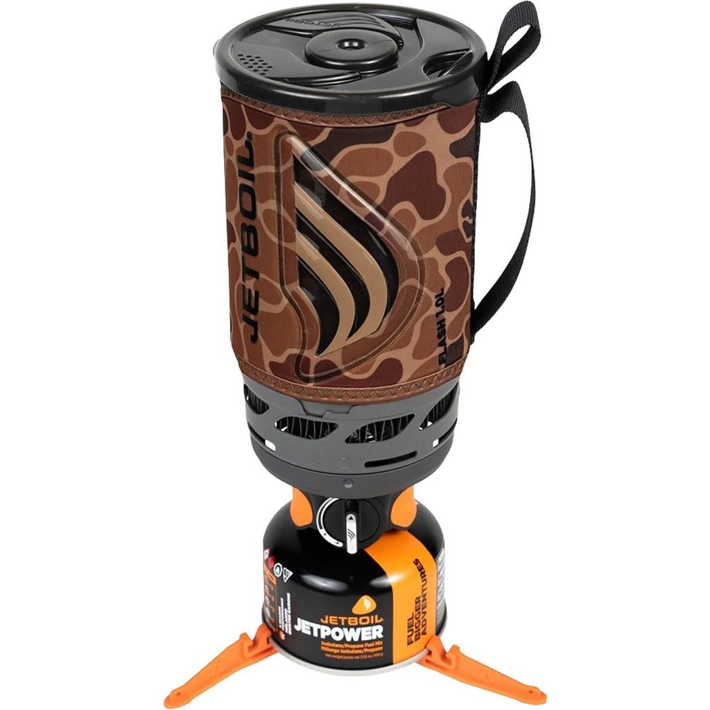 JETBOIL Flash 1.0L Camping Stove and Cookware System Duck Camo DCCM 1824351 Fast Boiling Outdoor Gas Burner