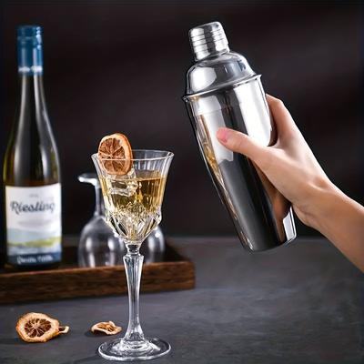 Cocktail-Shaker, Martini-Shaker, Getränke-Shaker mit eingebautem Sieb, Edelstahl, Margarita-Cobbler-Shaker-Mixer – professionelles Bar-Zubehör-Set
