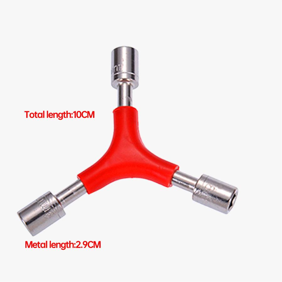 Bicycle triangle hexagonal wrench triangle socket road bike three pronged hexagonal wrench bicycle external hexagonal wrench Outer hexagon single