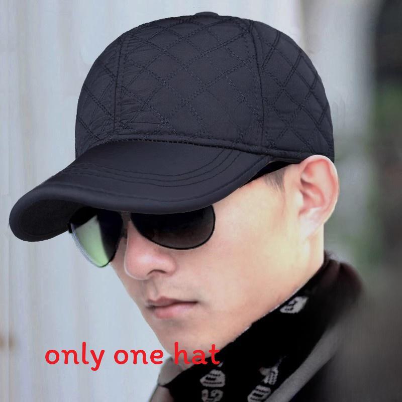 

Winter Mens Baseball Cap With Fleece Lining For Cold Weather Casual Fashion чёрный