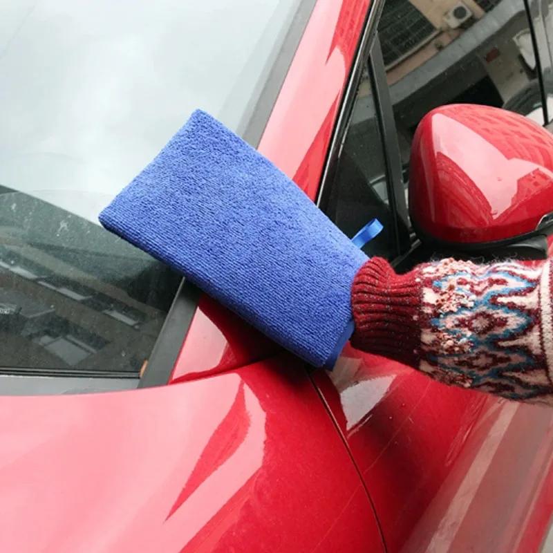 Fine Grade Magic Clay Mitt Car Wash Clay Gloves One Side Clay Bar One Side Microfiber Car Detailing Tool Before Polishing