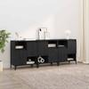 Sideboards 3 pcs Black Oak Effect 60 x 35 x 70 cm