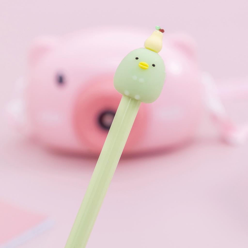 1 Piece Kawaii Gel Pen Korean Cartoon Creative Cute Fruit Head School Office Stationery