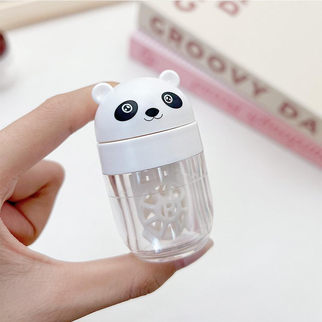Cartoon Contact Lens Box Rotating Contact Lens Cleaner Manual Cleaner For Contact Lenses For Campus Office Business белый
