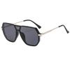 Cycling windproof box sunglasses men's integrated glasses metal leg sunglasses men's shades