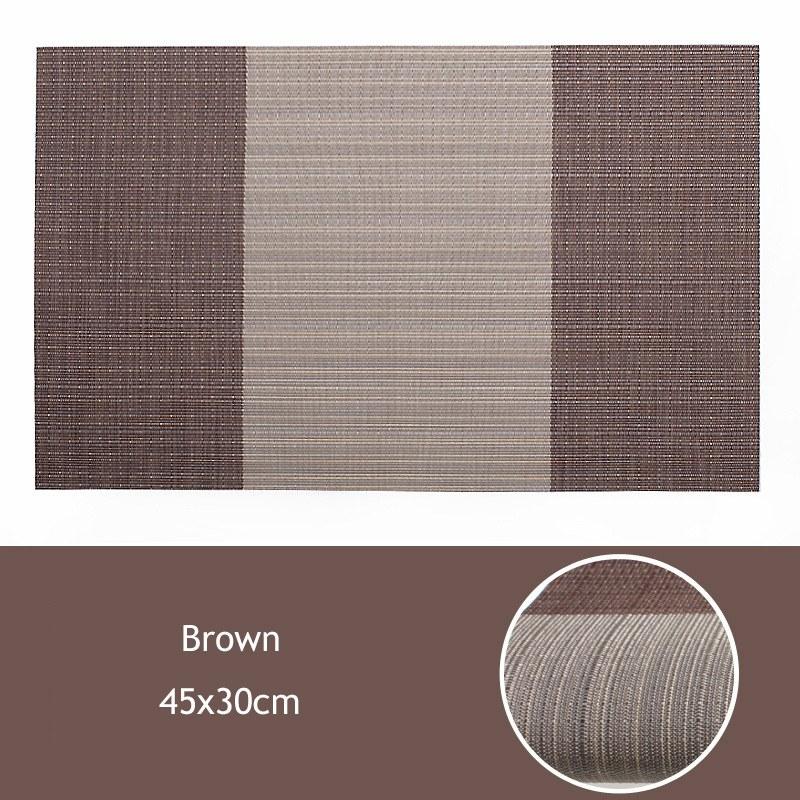 Pack of 4pcs Table Placemats Rectangle Table Mats Heat Insulated PVC Pad Dinner Table Mats 45x30cm