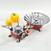 Portable Windproof Stove Stainless Steel Foldable Stove Furnace for Burner Outdoor Folding Metal Gas Stove Camping Tools