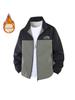 Men's Fleece-Lined Stand Collar Windbreaker - 2025 Autumn/Winter Warm, Versatile, and Stylish Jacket