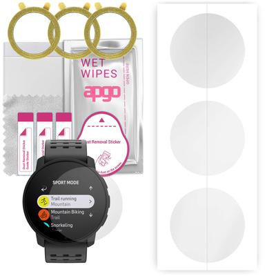 3x apgo Hydrogel Screen Protector για Suunto 9 Peak Pro, Hydrogel Film, με στρώμα τοποθέτησης εύκολη εγκατάσταση